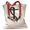 Canvas Tote with Contrasting Handles Thumbnail