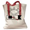 Canvas Tote with Contrasting Handles Thumbnail