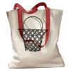 Canvas Tote with Contrasting Handles Thumbnail