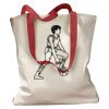Canvas Tote with Contrasting Handles Thumbnail