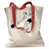 Canvas Tote with Contrasting Handles Thumbnail
