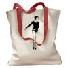 Canvas Tote with Contrasting Handles Thumbnail