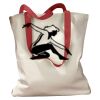 Canvas Tote with Contrasting Handles Thumbnail
