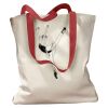 Canvas Tote with Contrasting Handles Thumbnail
