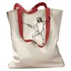 Canvas Tote with Contrasting Handles Thumbnail