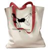 Canvas Tote with Contrasting Handles Thumbnail