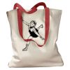 Canvas Tote with Contrasting Handles Thumbnail