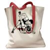 Canvas Tote with Contrasting Handles Thumbnail