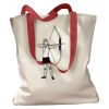 Canvas Tote with Contrasting Handles Thumbnail