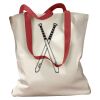 Canvas Tote with Contrasting Handles Thumbnail