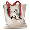 Canvas Tote with Contrasting Handles Thumbnail