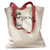 Canvas Tote with Contrasting Handles Thumbnail