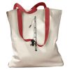 Canvas Tote with Contrasting Handles Thumbnail