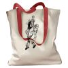 Canvas Tote with Contrasting Handles Thumbnail