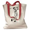 Canvas Tote with Contrasting Handles Thumbnail