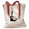 Canvas Tote with Contrasting Handles Thumbnail
