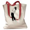 Canvas Tote with Contrasting Handles Thumbnail