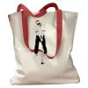 Canvas Tote with Contrasting Handles Thumbnail