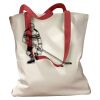 Canvas Tote with Contrasting Handles Thumbnail