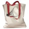 Canvas Tote with Contrasting Handles Thumbnail