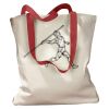 Canvas Tote with Contrasting Handles Thumbnail
