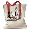 Canvas Tote with Contrasting Handles Thumbnail
