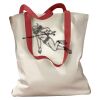 Canvas Tote with Contrasting Handles Thumbnail