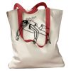 Canvas Tote with Contrasting Handles Thumbnail