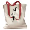 Canvas Tote with Contrasting Handles Thumbnail