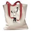 Canvas Tote with Contrasting Handles Thumbnail