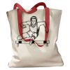 Canvas Tote with Contrasting Handles Thumbnail