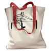 Canvas Tote with Contrasting Handles Thumbnail
