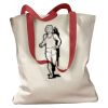 Canvas Tote with Contrasting Handles Thumbnail
