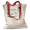 Canvas Tote with Contrasting Handles Thumbnail