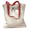Canvas Tote with Contrasting Handles Thumbnail