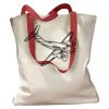 Canvas Tote with Contrasting Handles Thumbnail
