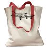 Canvas Tote with Contrasting Handles Thumbnail