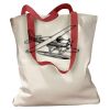 Canvas Tote with Contrasting Handles Thumbnail