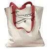 Canvas Tote with Contrasting Handles Thumbnail