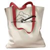 Canvas Tote with Contrasting Handles Thumbnail