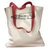 Canvas Tote with Contrasting Handles Thumbnail