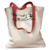 Canvas Tote with Contrasting Handles Thumbnail
