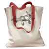 Canvas Tote with Contrasting Handles Thumbnail