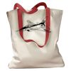 Canvas Tote with Contrasting Handles Thumbnail