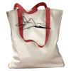 Canvas Tote with Contrasting Handles Thumbnail
