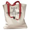 Canvas Tote with Contrasting Handles Thumbnail
