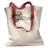 Canvas Tote with Contrasting Handles Thumbnail