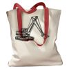 Canvas Tote with Contrasting Handles Thumbnail