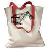 Canvas Tote with Contrasting Handles Thumbnail