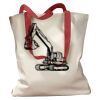 Canvas Tote with Contrasting Handles Thumbnail
